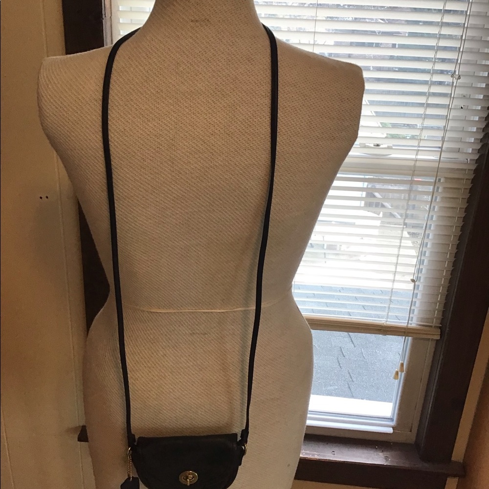 Mini leather Coach purse long strap
